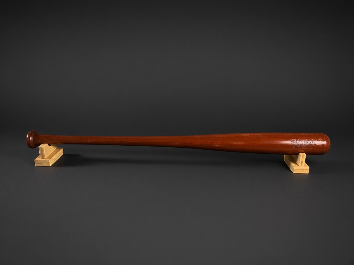 Classic cherry-stained maple bat